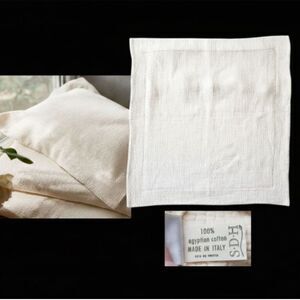 SDH The Purists Egyptian Cotton Quilted Tie Back Euro Sham Italian Made Luxury